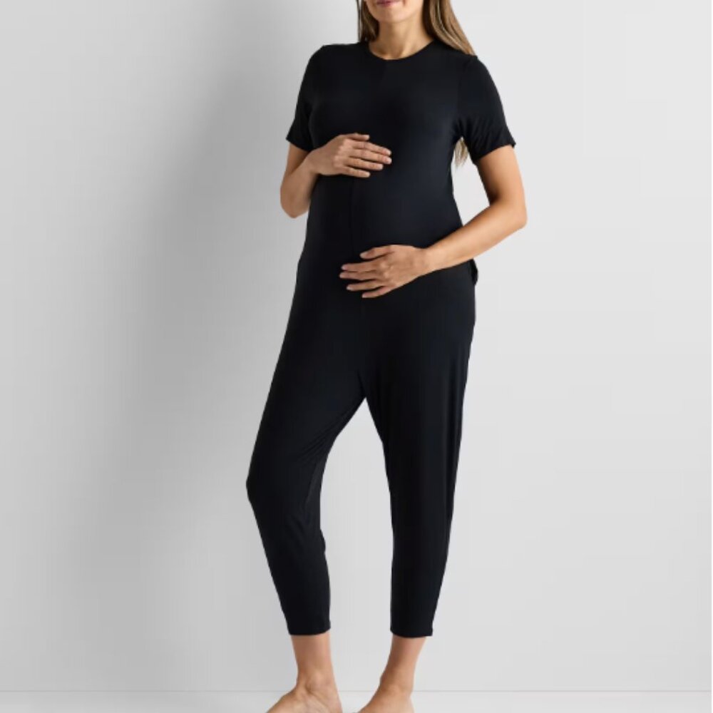 QUINCE Bamboo Jersey Maternity Everyday Jumpsuit